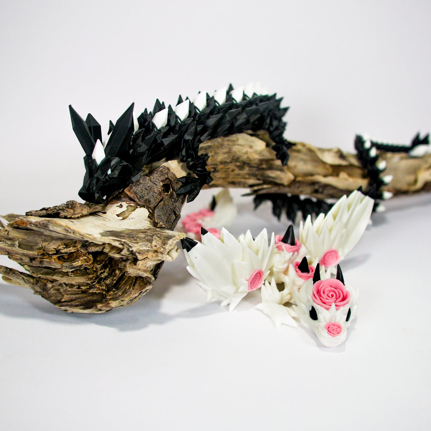 Dragon Fleuri de Roses – Grande Taille