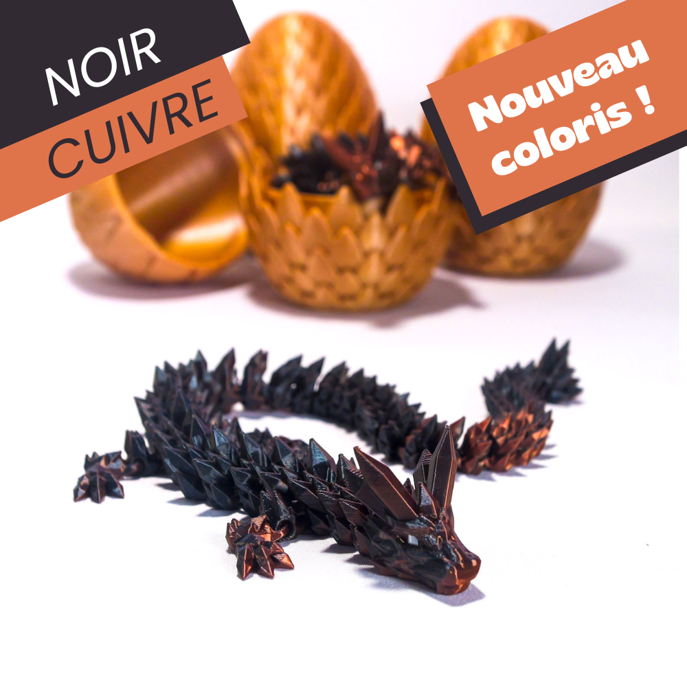 Dragon de Cristal dans son Œuf Doré