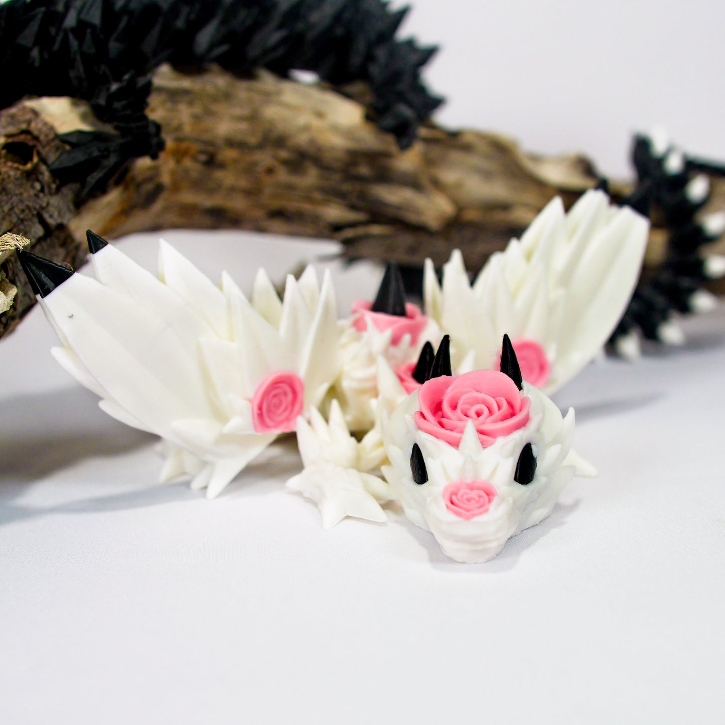 Dragon Fleuri de Roses – Grande Taille