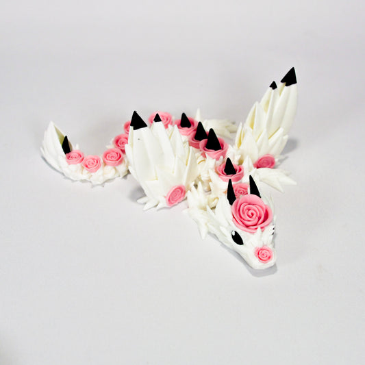 Dragon Fleuri de Roses – Grande Taille