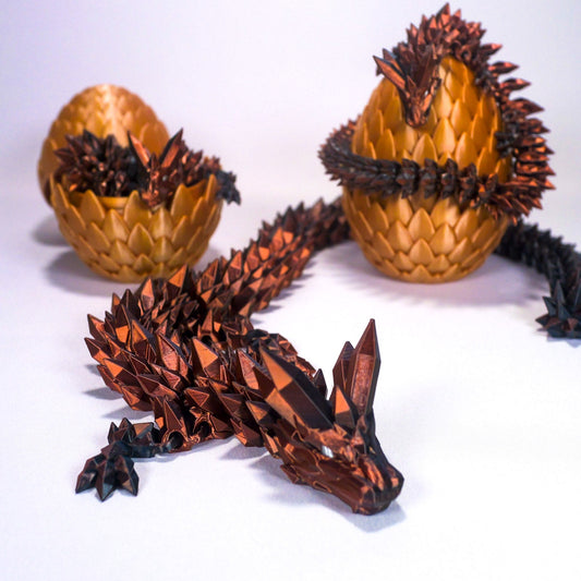 Dragon de Cristal Noir - Grande Taille